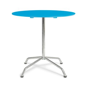 Haefeli Gartentisch rund Embru-Azurblau-80 cm