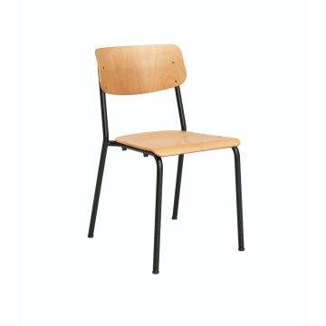 Hassenpflug Stuhl Embru-Buche natur lackiert-Basaltschwarz